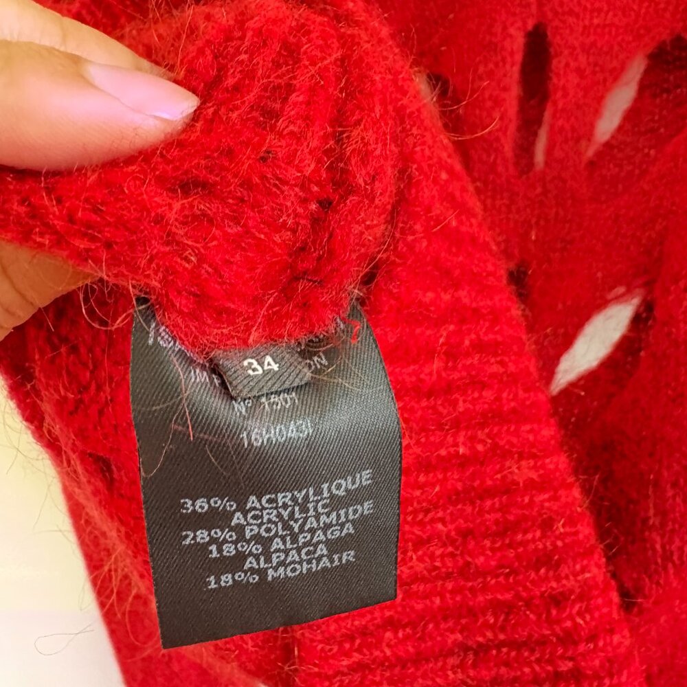 Isabel Marant Red Pie Hole Knit Sweater - Picture 5 of 5